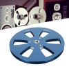 1/4 7inch Empty Take Up Reel to Reel Small Hub, Aluminum Alloy Nab Open Reel with 6 Wind Holes, Universal Empty Tape Reel for Recording (Blue) view 1