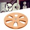 1/4 7inch Empty Take Up Reel to Reel Small Hub, Aluminum Alloy Nab Open Reel with 6 Wind Holes, Universal Empty Tape Reel for Recording (Gold) view 1