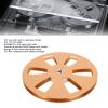 1/4 7inch Empty Take Up Reel to Reel Small Hub, Aluminum Alloy Nab Open Reel with 6 Wind Holes, Universal Empty Tape Reel for Recording (Gold) view 2