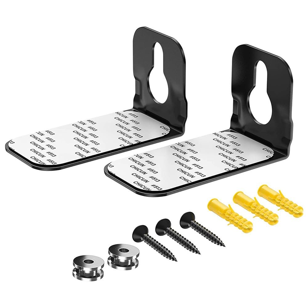 Aokicase Compatible with Samsung/Sony/LG Universal Mount Holder Wall Mount Samsung/Sony/LG Stand Holder Accessories, Long Strip Echo Wall Speaker, Home Cinema Speaker Holder (Black) 2 Pieces