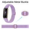 3-Pack Elastic Nylon Bands Compatible with Fitbit Luxe, Breathable Adjustable Replacement Stretchy Nylon Loop Wristband Sport Strap for Women Men, 306 view 3
