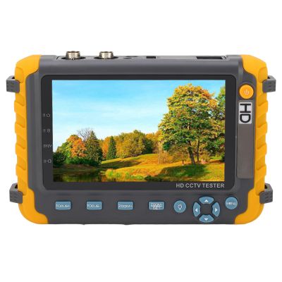 Focket CCTV Tester, 5 inch 8MP Portable Security IP Camera Tester, AHD TVI CVI Analog Video Monitor Tester Support UTP Cable Test, PTZ Control, VGA Input & DC12V Output