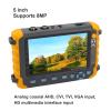 Focket CCTV Tester, 5 inch 8MP Portable Security IP Camera Tester, AHD TVI CVI Analog Video Monitor Tester Support UTP Cable Test, PTZ Control, VGA Input & DC12V Output view 2