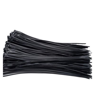NORAZE 100PCS Plastic Nylon Tie Black White Industrial Cable Tie Fastening Ring Organize Cables Wire Fixing (Color : Black, Size : 2.8x300mm)