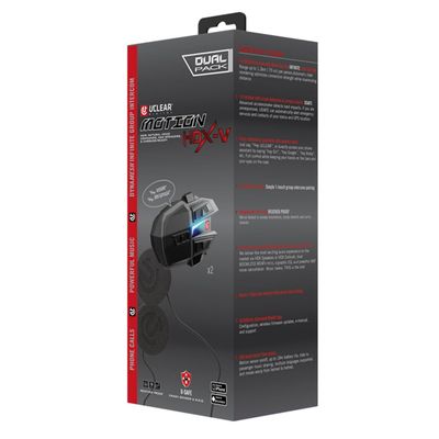 UCLEAR Digital Motion HDX-V Bluetooth Helmet Communication System - Dual Kit