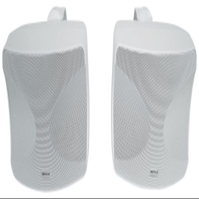 Rockville WET-44 PRO Dual 4" 70V Wall Mount Speakers, White, 4-Way Swivel, IPX55 Indoor/Outdoor Weatherproof, 45W RMS, 70V Taps (30W/15W/7.5W/3.75W) 6 Ohm, Wide Dispersion, Waterproof Cabinet