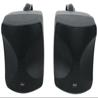 Rockville WET-44 PRO Dual 4" 70V Wall Mount Speakers, Black, 4-Way Swivel, IPX55 Indoor/Outdoor Weatherproof, 45W RMS, 70V Taps (30W/15W/7.5W/3.75W), 6 Ohm, Wide Dispersion, Waterproof Cabinet