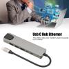 GOWENIC Type C to HDTV Hub 6 in 1 4K HD Multimedia Interface 87W Power Ethernet USB C USB Port USB C Ethernet Hub view 3