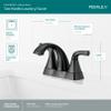Peerless Parkwood Centerset Bathroom Faucet, Black Bathroom Faucet for Bathroom Sink, Bathroom Sink Faucet, Metal Drain Assembly, Matte Black P2535LF-BL view 2