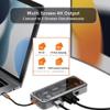 USB C Multi Port 10 in 1 Docking Station With PD 100W, Multi Screen 4K Outputs, Stable Ethernet, 5Gbps Data Transfer, Aux 3.5mm Type-C USB Hub Adapter view 3
