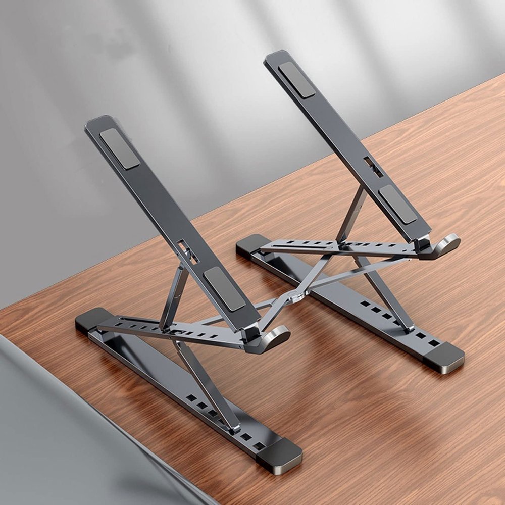 Zhjlut Adjustable Laptop Stand Aluminum for Foldable Computer Tablet Support Notebook Stand TableLaptop Holder Cooling Pad (Color : N8 New Silver)