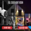 8CH Crystal Vision Floodlight & Two Way Audio, Panic Siren Button Kit (4X Floodlight Audio Camera) view 3