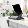 Zhjlut Laptop Stand 3D Screen Projector Portable Laptop Holder for Desk and Bed 6-Levels Angles Adjustable Height Notebook Mount Stands (Color : Black) view 2