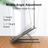 Zhjlut Portable Laptop Stand Aluminum Foldable Laptop Stand Laptop Dock Stand Adjustable Stand Computer Accessories (Color : Silver) view 4