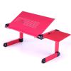 Zhjlut Adjustable Laptop Desk Stand Portable Aluminum Ergonomic Lapdesk for TV Bed Sofa PC Notebook Table Desk Stand with Mouse Pad (Color : DNZ-Pink) view 1