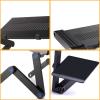 Zhjlut Adjustable Laptop Desk Stand Portable Aluminum Ergonomic Lapdesk for TV Bed Sofa PC Notebook Table Desk Stand with Mouse Pad (Color : DNZ-Pink) view 2