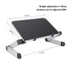 Zhjlut Adjustable Laptop Desk Stand Portable Aluminum Ergonomic Lapdesk for TV Bed Sofa PC Notebook Table Desk Stand with Mouse Pad (Color : DNZ-Pink) view 3