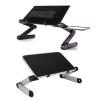 Zhjlut Adjustable Laptop Desk Stand Portable Aluminum Ergonomic Lapdesk for TV Bed Sofa PC Notebook Table Desk Stand with Mouse Pad (Color : DNZ-Pink) view 4
