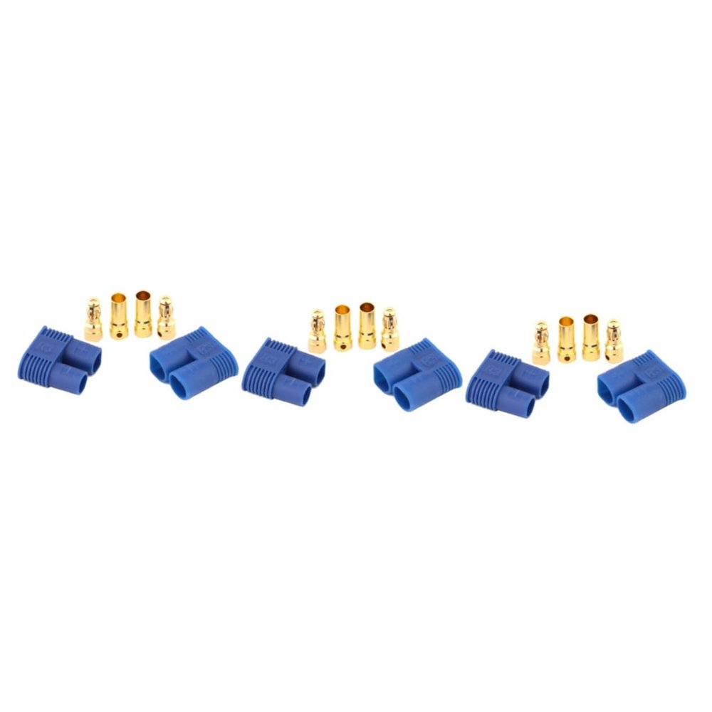 SAFIGLE 6pcs Banana Connectors with Protecting Covers for DIY Battery Esc Motor Low Resistance Male and Female Plugs for Applications Blue