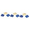 SAFIGLE 6pcs Banana Connectors with Protecting Covers for DIY Battery Esc Motor Low Resistance Male and Female Plugs for Applications Blue view 1
