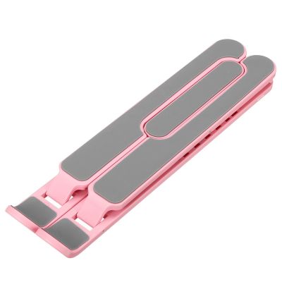 Zhjlut Foldable Laptop Stand Aluminium Notebook Stand Portable Laptop Holder Tablet Stand Computer Support (Color : Pink)