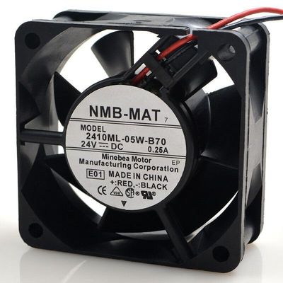 2410ML-05W-B70 6025 6CM 24V 0.25A Two-Wire Double Ball Cooling Fan