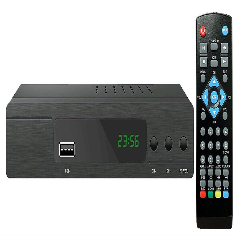Digital ATSC TV Converter Box for Over-The-Air Antenna TV Channels with Timer Recording Time Shifting