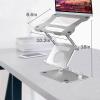 Zhjlut Tall Laptop Stand Double Layer Foldable for Desk Ergonomic Sitting or Standing Laptop Riser Holder for Collaborative Work view 3