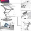 Zhjlut Tall Laptop Stand Double Layer Foldable for Desk Ergonomic Sitting or Standing Laptop Riser Holder for Collaborative Work view 4