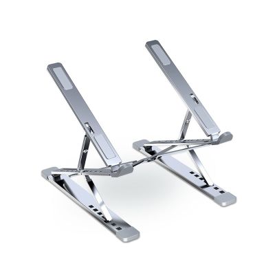 Zhjlut Adjustable Laptop Stand Aluminum Support Notebook Stand TableLaptop Holder Cooling PAD Foldable Computer Tablet (Color : Silver)