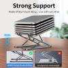 Zhjlut Adjustable Laptop Stand Aluminum Support Notebook Stand TableLaptop Holder Cooling PAD Foldable Computer Tablet (Color : Silver) view 3