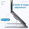 Aluminum Laptop Stand Foldable Desk Riser Mute Cooling Fan Adjustable Notebook Stand (Color : Sliver) view 3