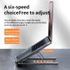 Zhjlut Laptop Stand Aluminum Alloy Adjustable Matte Gray Notebook Stand Compatible with 10-15.6 Inch Notebook Computer (Color : Gray) view 4