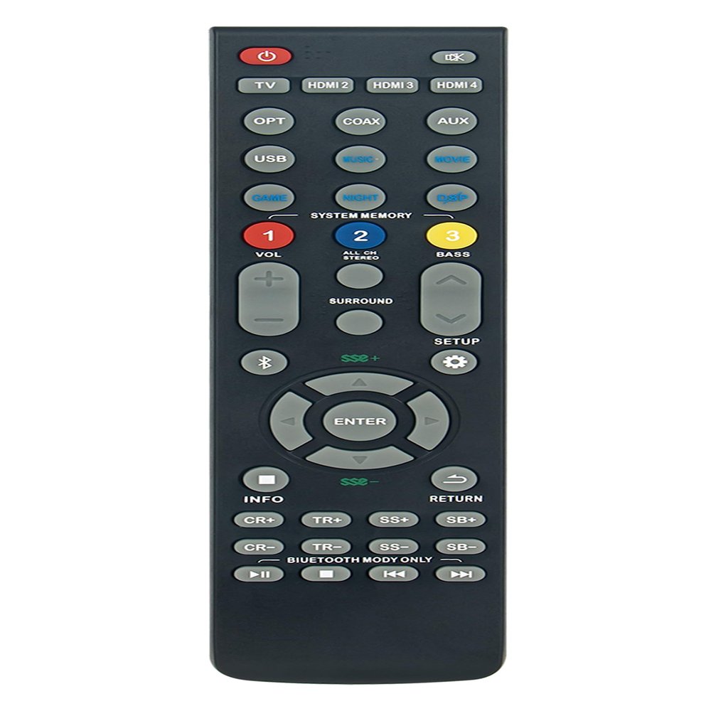 AULCMEET Replace Remote Controller Compatible with Nakamichi Shockwafe 7.1/7.2/9.2,Compatible with DTS-X/Atmos/eARC/SSE Max Soundbar Remote (2022)