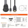 cablecc Left Right Angled USB-C USB 2.0 Type C Male to Female Extension Data Cable with Sleeve for Laptop (Type-C+HDMI) view 4