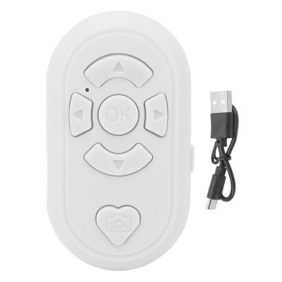 Phone Page Turner, Page Turner Scrolling Control, Bluetooth Selfie Camera Shutter Remote Control, Scrolling Ring for Most App (White)