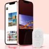 Phone Page Turner, Page Turner Scrolling Control, Bluetooth Selfie Camera Shutter Remote Control, Scrolling Ring for Most App (White) view 2