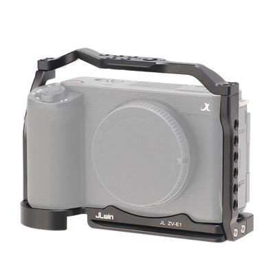 Fotga Camera Cage with NATO Rail 1/4" 3/8" Hole for Sony ZV-E1 Mirrorless DSLR Camera Video Filmmaking,Compatible Arca Swiss Clamp