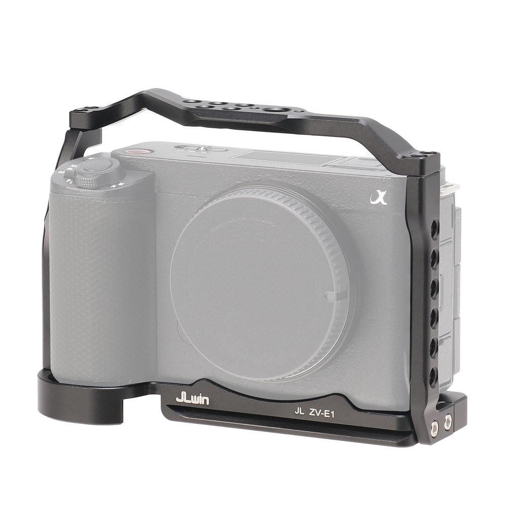 Fotga Camera Cage with NATO Rail 1/4" 3/8" Hole for Sony ZV-E1 Mirrorless DSLR Camera Video Filmmaking,Compatible Arca Swiss Clamp