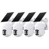 Cinnado 2K Cameras for Home Security-2.4G WiFi Outdoor Camera Wireless Solar/Battery Powered, 360 Viewing, Human Detection, Color Night Vision, Cloud/SD Storage B6 (B6-White-4pack-2.4G) view 1