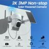 Cinnado 2K Cameras for Home Security-2.4G WiFi Outdoor Camera Wireless Solar/Battery Powered, 360 Viewing, Human Detection, Color Night Vision, Cloud/SD Storage B6 (B6-White-4pack-2.4G) view 2
