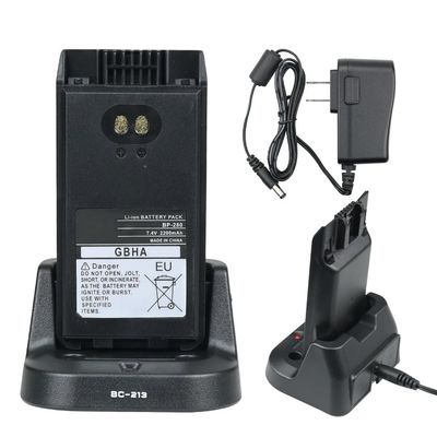 7.4V 2200mAh BP-280 Battery with BC-213 Charger for ICOM F1000 F2000 F1100 F1000D F2000D F1000S F2000T F2100D A16 Radios Replacement Li-ion Battery Charger Set