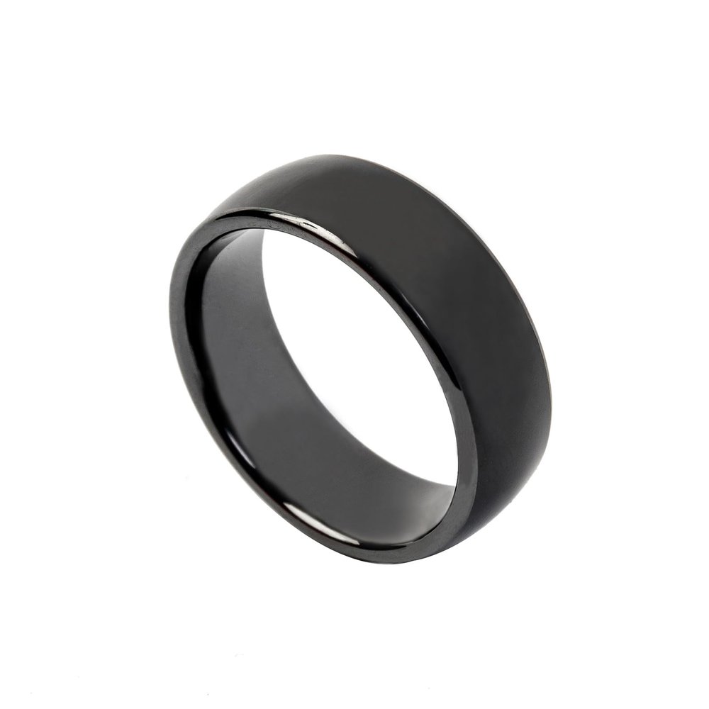 hecere Waterproof Ceramic NFC Ring, 216 888 Bytes Chip Universal for Mobile Phone, All-Round Sensing Technology Wearable Smart Fashion FingeringNFC 216 ring-17mm