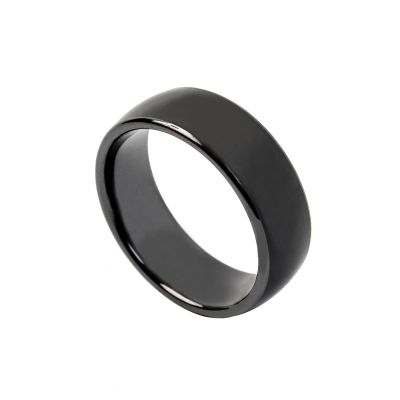 hecere Waterproof Ceramic NFC Ring, 216 888 Bytes Chip Universal for Mobile Phone, All-Round Sensing Technology Wearable Smart Fashion FingeringNFC 216 ring-21mm