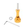 NovelGoal CNC Aluminium Small Tripod Mount Adapter with Thread Screw for HD Hero 9 8 7 6 5 4 Session 2 3 Action Cameras (Yellow Screw) view 1