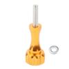 NovelGoal CNC Aluminium Small Tripod Mount Adapter with Thread Screw for HD Hero 9 8 7 6 5 4 Session 2 3 Action Cameras (Yellow Screw) view 3