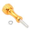 NovelGoal CNC Aluminium Small Tripod Mount Adapter with Thread Screw for HD Hero 9 8 7 6 5 4 Session 2 3 Action Cameras (Yellow Screw) view 4