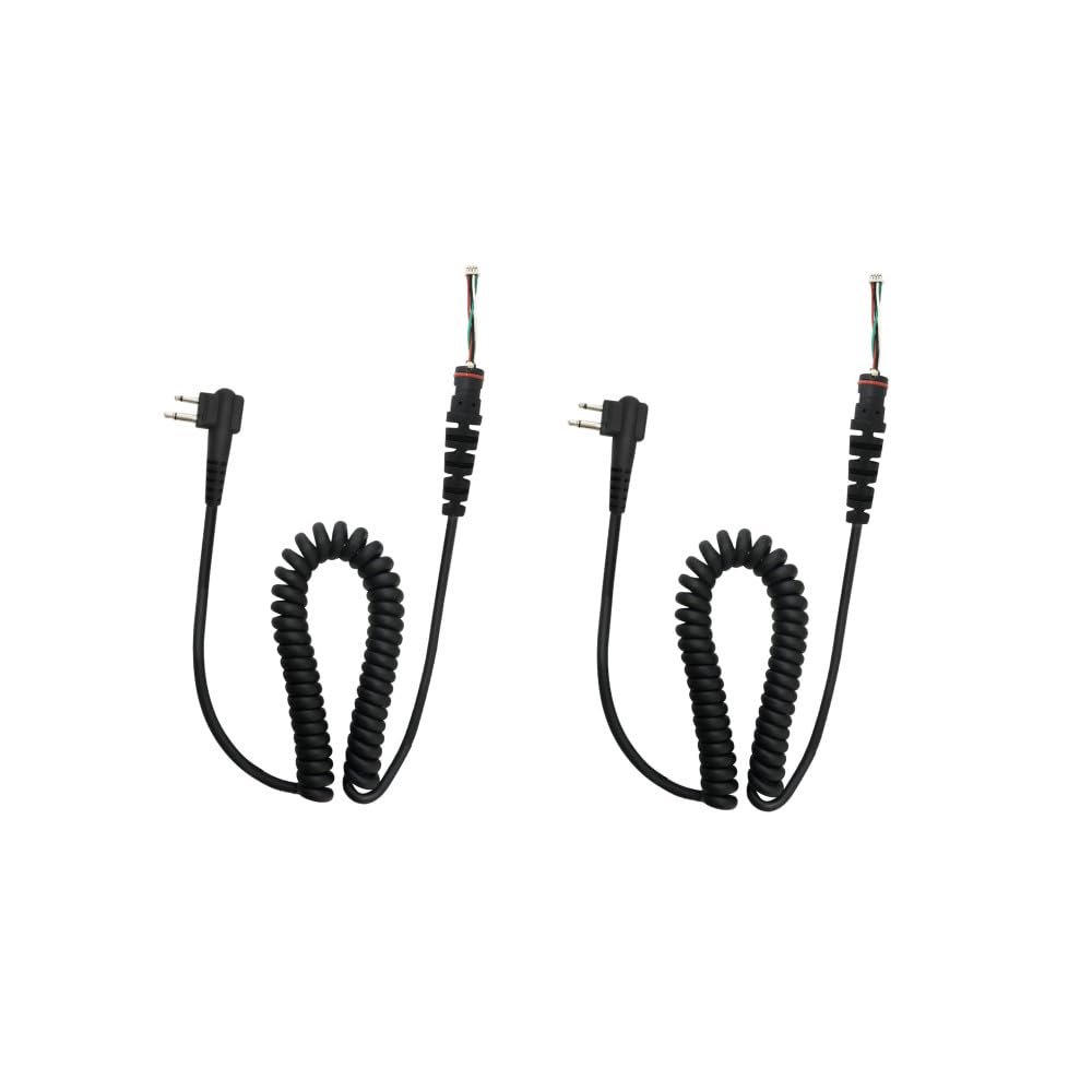 PMMN4013 PMMN4013A PMMN4029 PMMN4029A HKLN4606 HKLN4606A HMN9030 Remote Speaker Microphone Mic Cable Cord Replacement for CP200 CP200D CP200XLS CP185 PR400 RDU4100 GP68 GP88 Mag One BPR40 Radio (2)