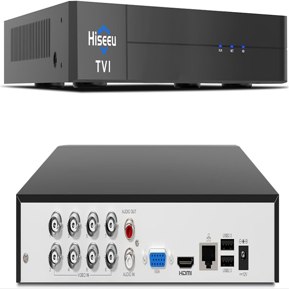 Hiseeu 3K 8 Channel DVR Security Digital Video Recorder Advanced 5MP DVR with Person Vehicle Detection for CCTV Security Camera,AHD/TVI/CVI/CVBS/IPC,Remote Access,No Monthly Fee,No Hard Drive