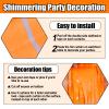 3 Pack Macaron Orange Foil Fringe Curtain Backdrop, 3.28Ft x 8.2Ft Metallic Tinsel Foil Fringe Streamer Curtains for Photo Booth, Christmas Day, Thanksgiving, Wedding, New Year Party Decorations view 3